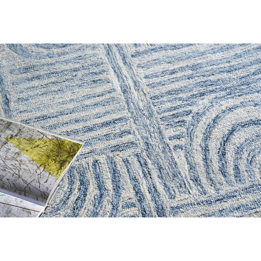 Juno 6775 Rug by Exquisite Rugs in blue, ivory. Made from new zealand wool in a unique style.