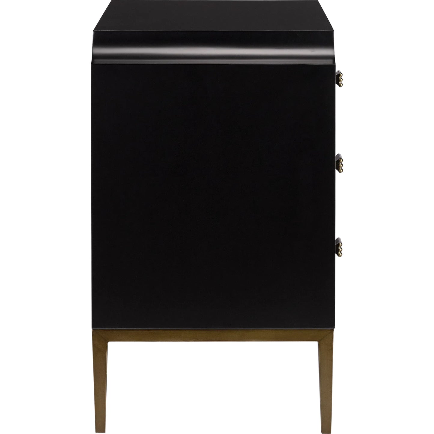 009 S-336174 | Additional Silo | Kallista Chest by Currey and Company in dark sapphire, caviar black, antique brass. Made from sycamore veneer, mahogany, engineered hardwood, brass, iron in a traditional style.
