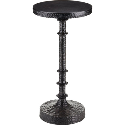 Gallo Accent Table by Currey and Company in bronze. Made from cast aluminum in a modern style.