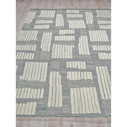 Naturals Pattern Rug by Exquisite Rugs in ivory, silver. Made from new zealand wool in a unique style.