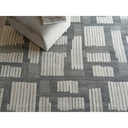 Naturals Pattern Rug by Exquisite Rugs in ivory, silver. Made from new zealand wool in a unique style.