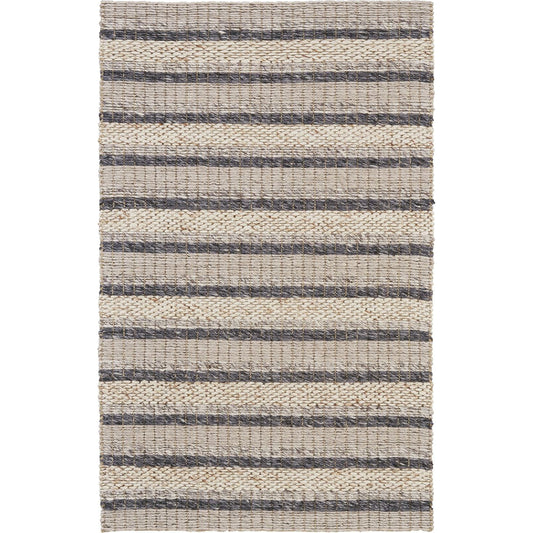 Berkeley Transitional Stripes Rug - 0738F by Feizy in ivory, tan, gray. Made from wool in a unique style.