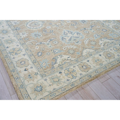 Claremont Oushak 6795 Rug by Exquisite Rugs in light brown, ivory. Made from new zealand wool in a unique style.