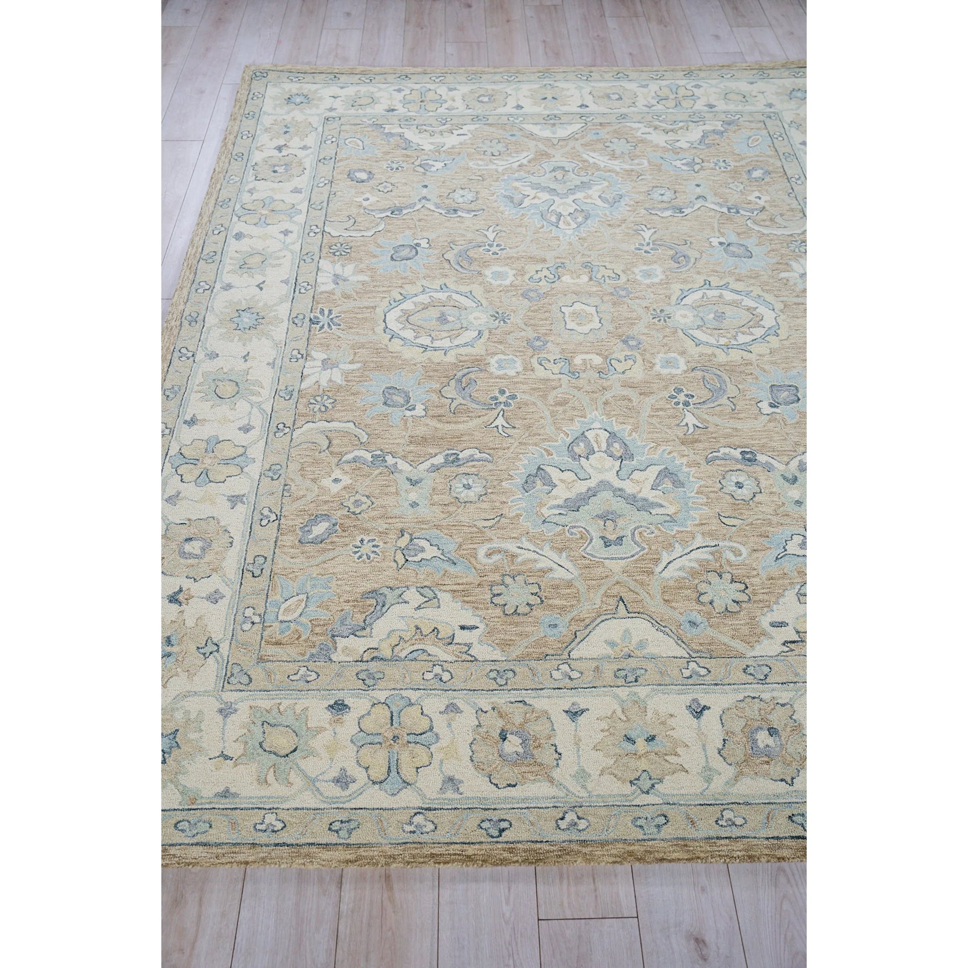 Claremont Oushak 6795 Rug by Exquisite Rugs in light brown, ivory. Made from new zealand wool in a unique style.