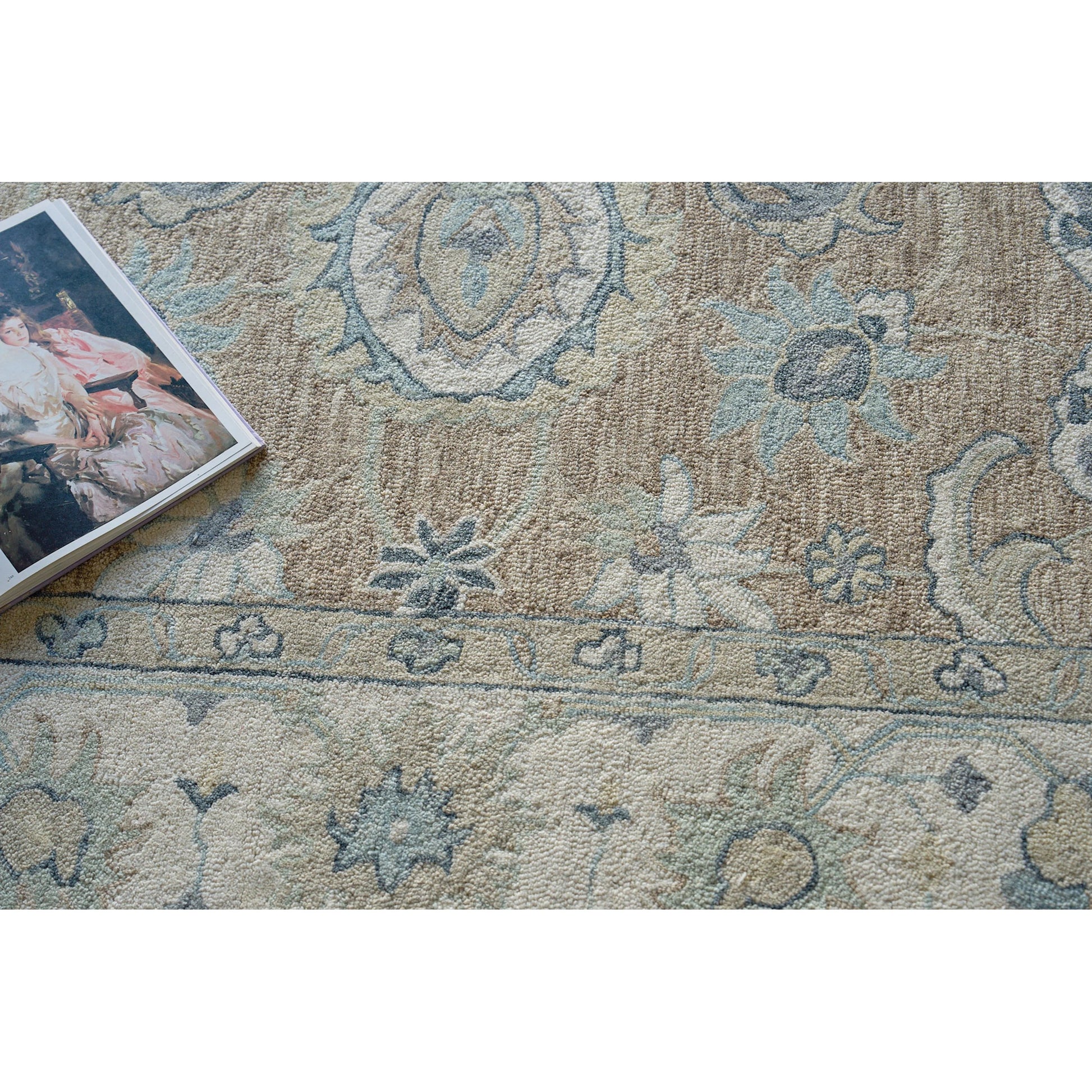 Claremont Oushak 6795 Rug by Exquisite Rugs in light brown, ivory. Made from new zealand wool in a unique style.