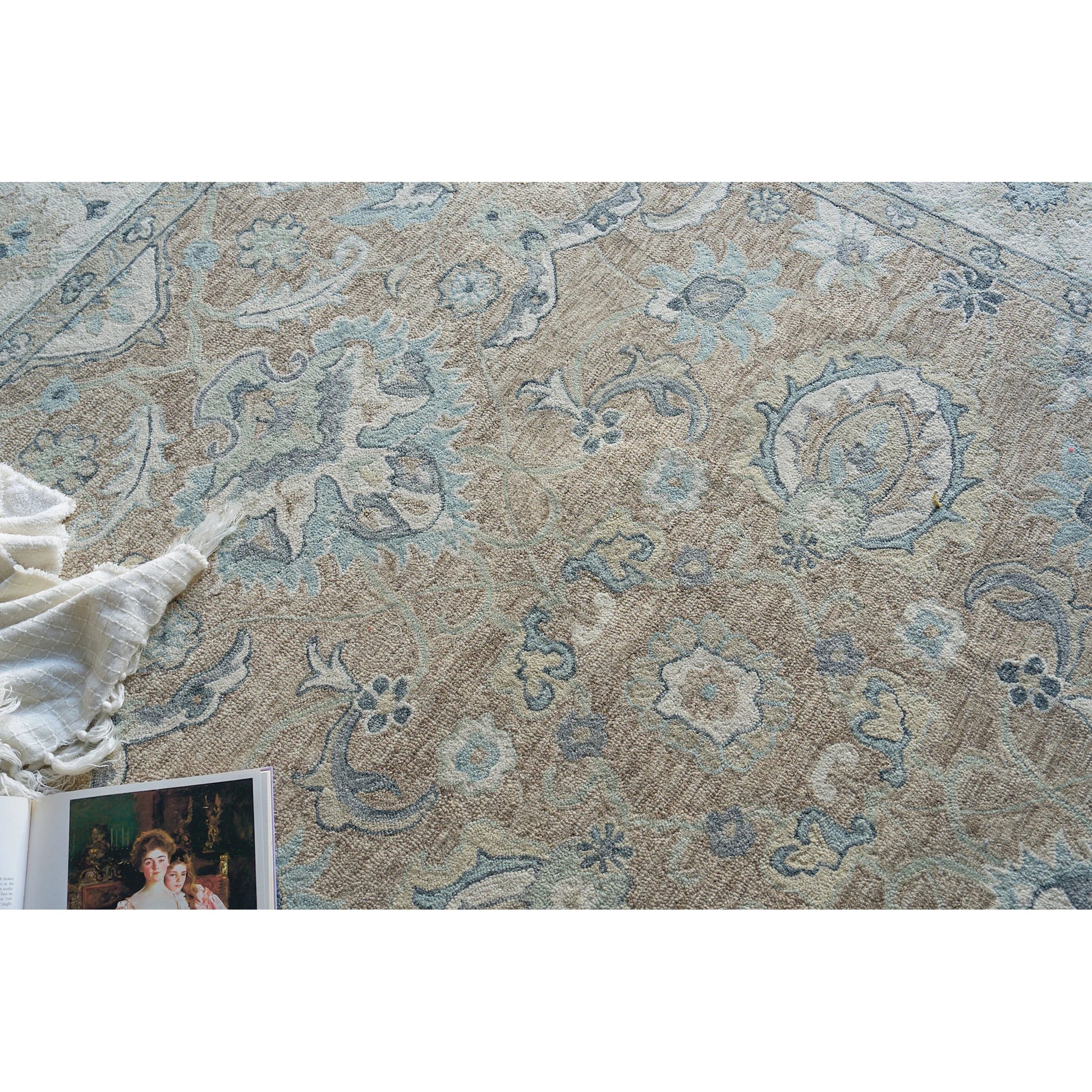 Claremont Oushak 6795 Rug by Exquisite Rugs in light brown, ivory. Made from new zealand wool in a unique style.