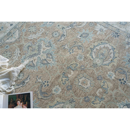 Claremont Oushak 6795 Rug by Exquisite Rugs in light brown, ivory. Made from new zealand wool in a unique style.
