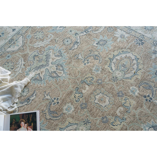Claremont Oushak 6795 Rug by Exquisite Rugs in light brown, ivory. Made from new zealand wool in a unique style.
