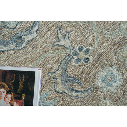 Claremont Oushak 6795 Rug by Exquisite Rugs in light brown, ivory. Made from new zealand wool in a unique style.