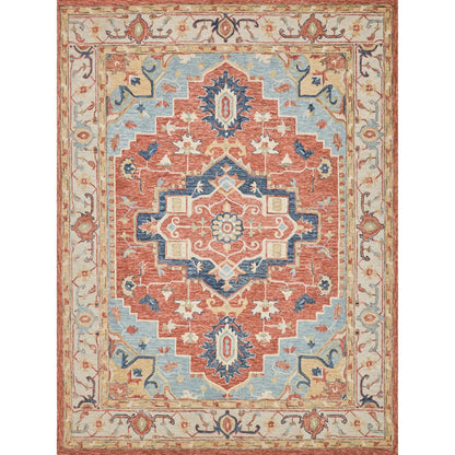 Richmond Serapi Area Rug by Exquisite Rugs in beige, red. Made from new zealand wool in a unique style.