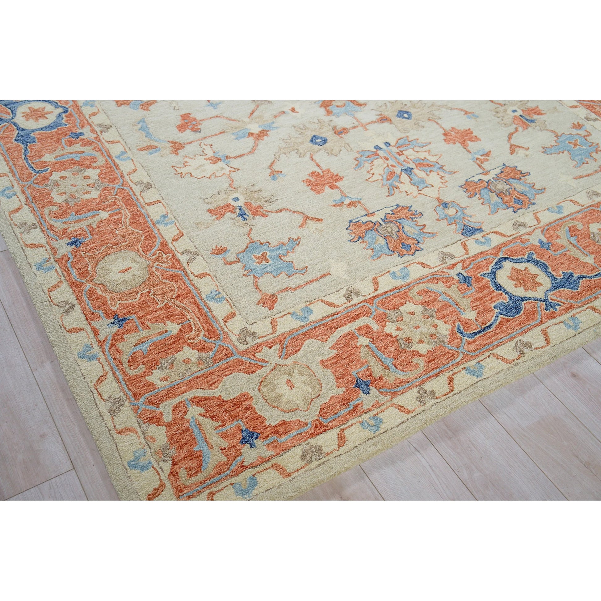 Richmond Serapi Pattern Rug by Exquisite Rugs in beige, rust. Made from new zealand wool in a unique style.