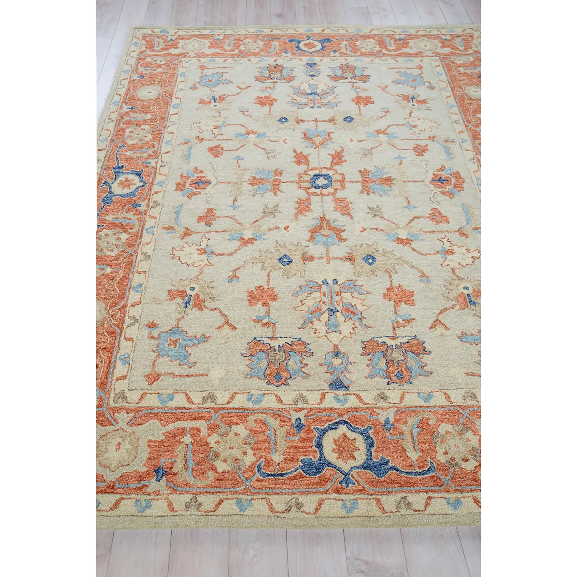 Richmond Serapi Pattern Rug by Exquisite Rugs in beige, rust. Made from new zealand wool in a unique style.