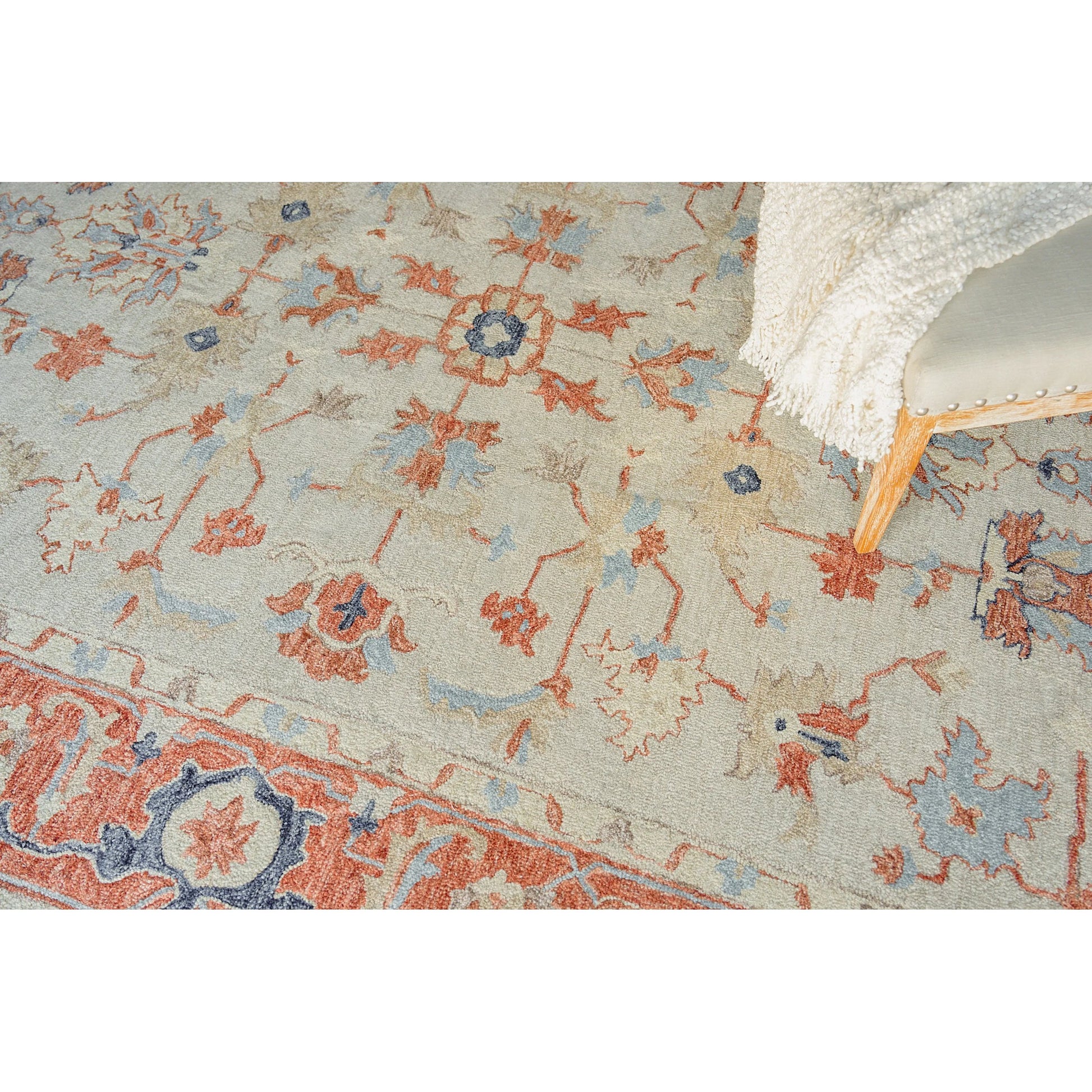 Richmond Serapi Pattern Rug by Exquisite Rugs in beige, rust. Made from new zealand wool in a unique style.