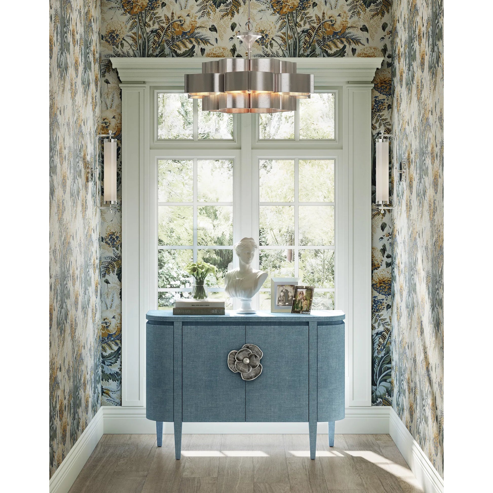Grand Lotus Chandelier by Currey and Company. Made from unique in a modern style.