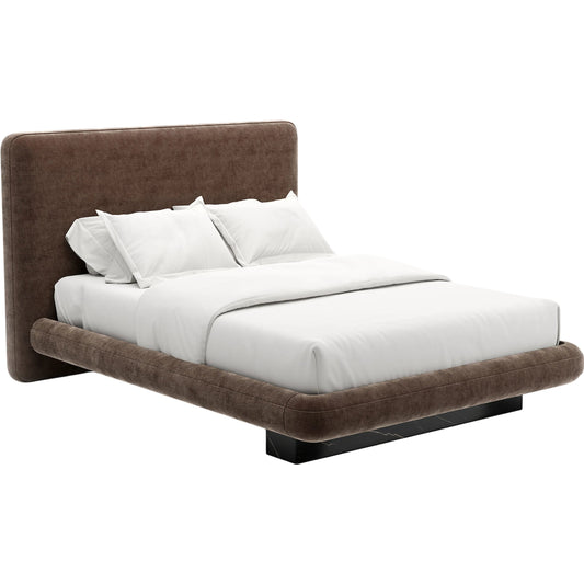 Overlap Upholstered Bed by Caracole. Made from stone in a transitional style.