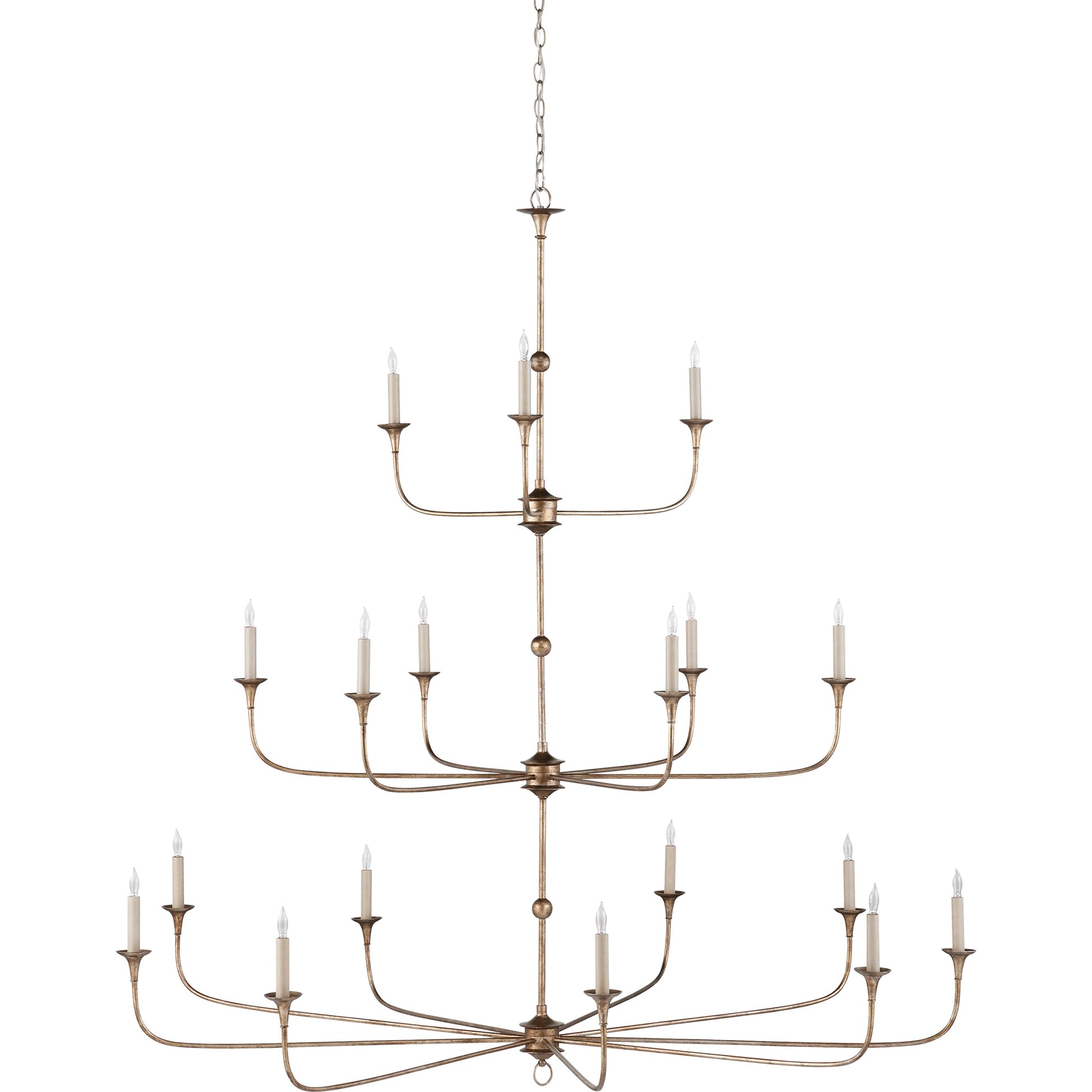 Nottaway Grande Chandelier by Currey and Company. Made from wrought iron in a traditional style.