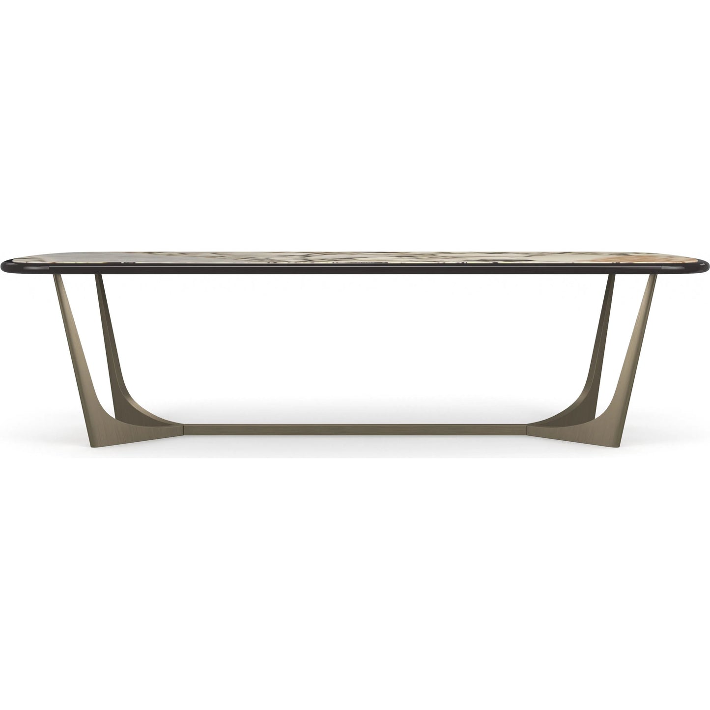 007 SI-2370841 | Additional Silo | Vena Dining Table by Caracole in otter gloss, brushed gold. Made from unique in a modern style.