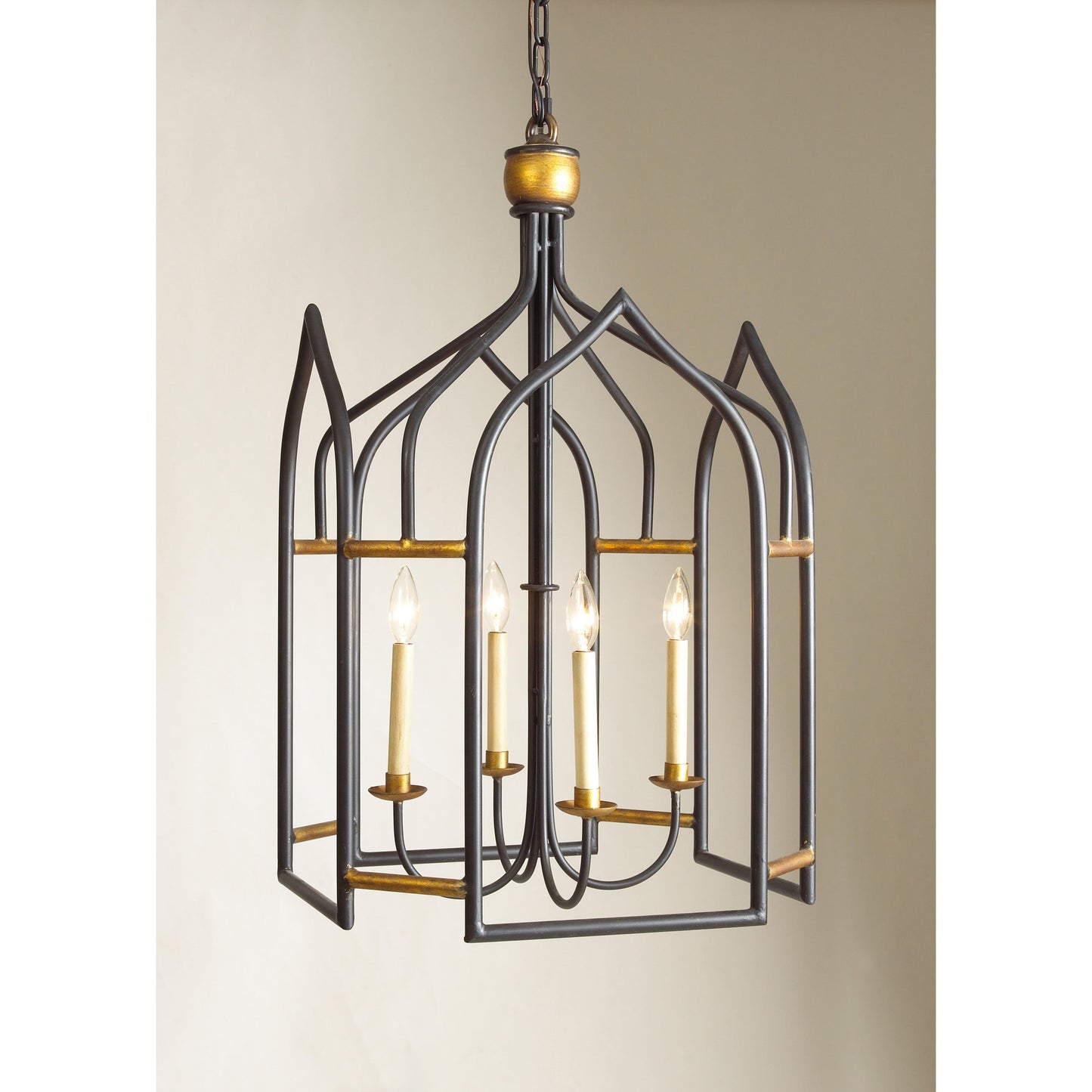 000 SR-383863 | Primary Silo | Seville Lantern by Chelsea House in black, gilt. Made from other: metal in a transitional style.