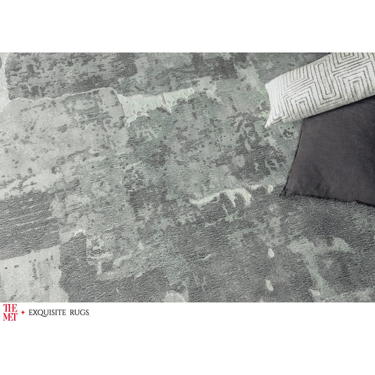 The Met X Papyrus 6801 Rug by Exquisite Rugs in gray. Made from wool, bamboo silk in a unique style.
