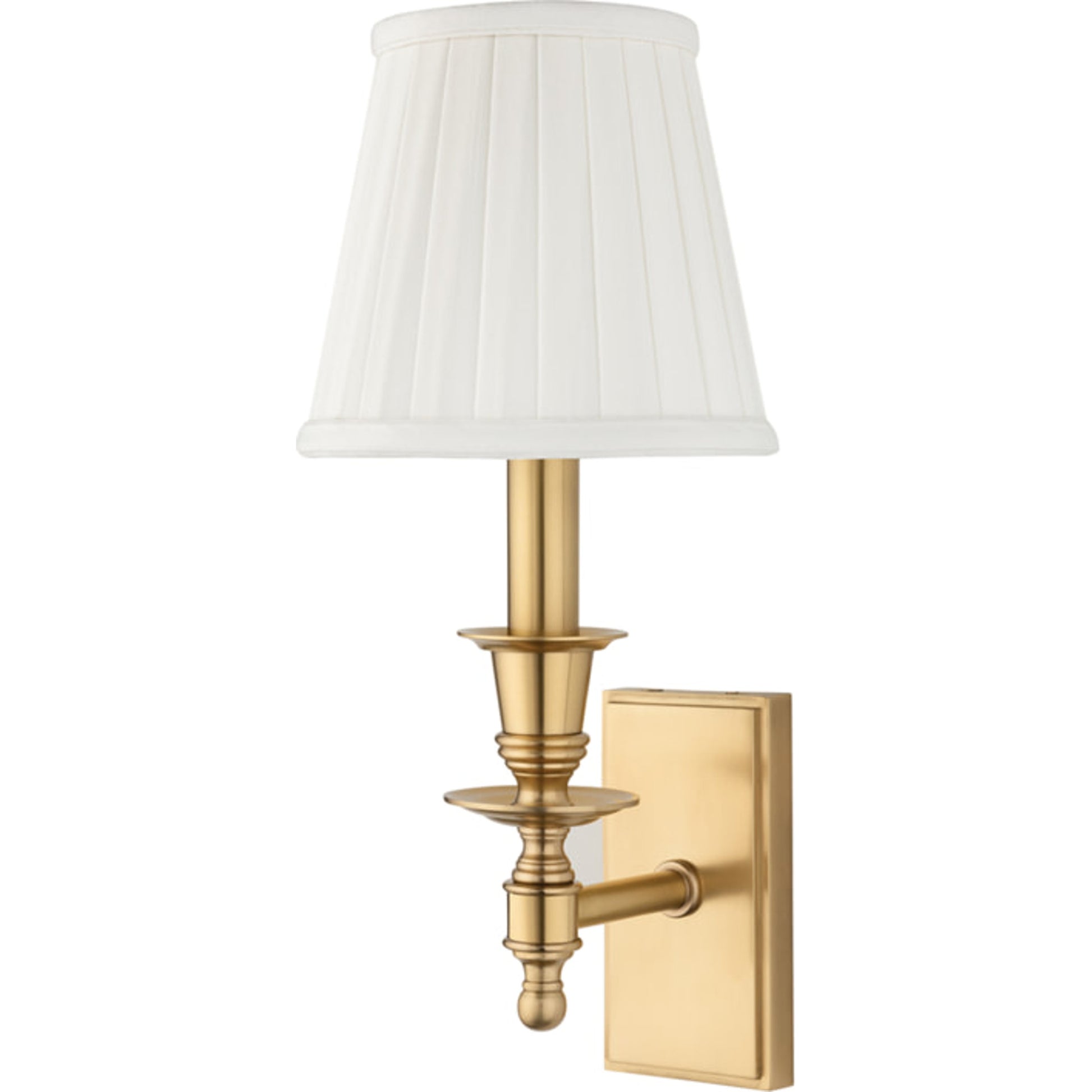 Ludlow Wall Sconce by Hudson Valley. Made from brass in a traditional style.