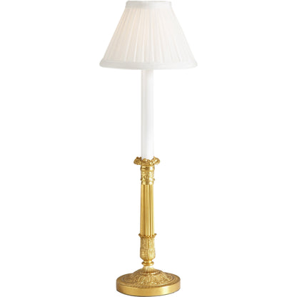 Old Paris Candlestick Lamp by Chelsea House in lost wax brass casting. Made from brass in a traditional style.