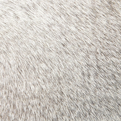 Urban Ottoman with Hair-On-Hide by Global Views. Made from mango, plyboard, iron in a transitional style.