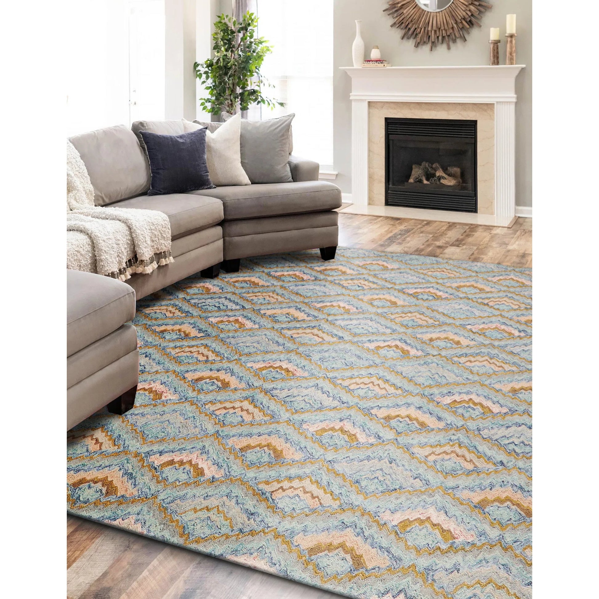 Bargello Rug by Exquisite Rugs. Made from new zealand wool in a unique style.