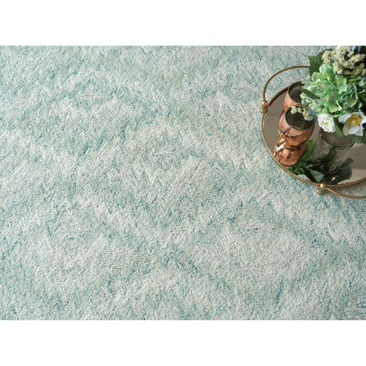 Bargello 6816 Rug by Exquisite Rugs in turquoise. Made from new zealand wool in a unique style.