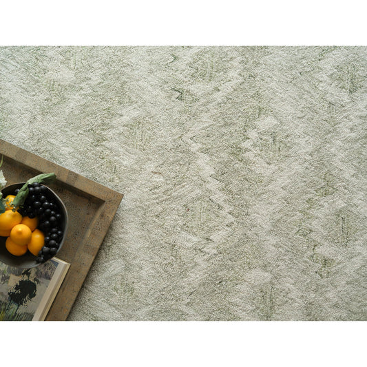 Bargello 6817 Rug by Exquisite Rugs in light green. Made from new zealand wool in a unique style.