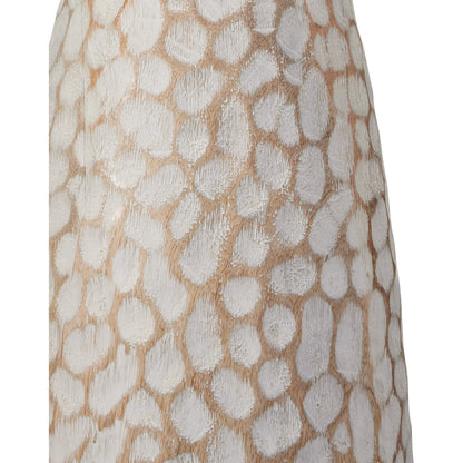 Edwell Table Lamp by Currey and Company in whitewash. Made from wood in a modern style.