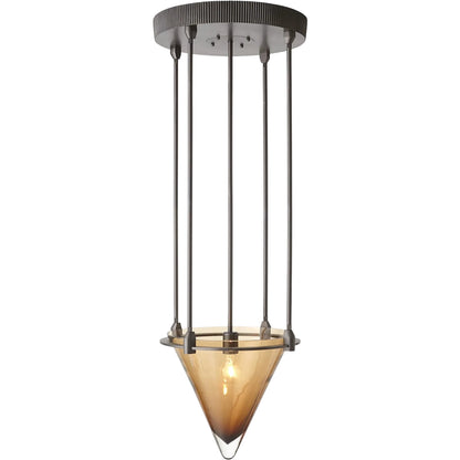 Odette Chandelier by Global Views in amber, red, ash and bronze. Made from unique in a unique style.
