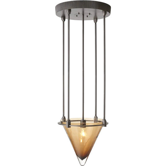 Odette Chandelier by Global Views in amber, red, ash and bronze. Made from unique in a unique style.