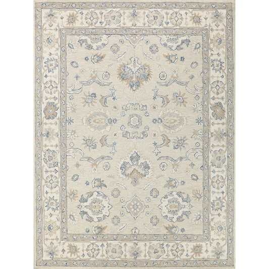 Marietta Oushak 6822 Rug by Exquisite Rugs in ivory. Made from new zealand wool in a unique style.