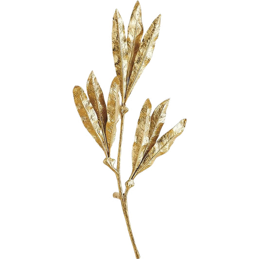 Mango Leaves Wall Decor by Global Views in brass. Made from brass in a transitional style.