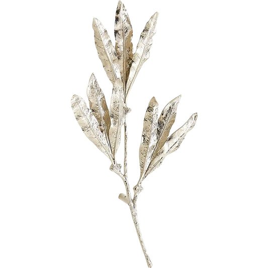 Mango Leaves Wall Decor by Global Views in nickel. Made from cast brass in a unique style.