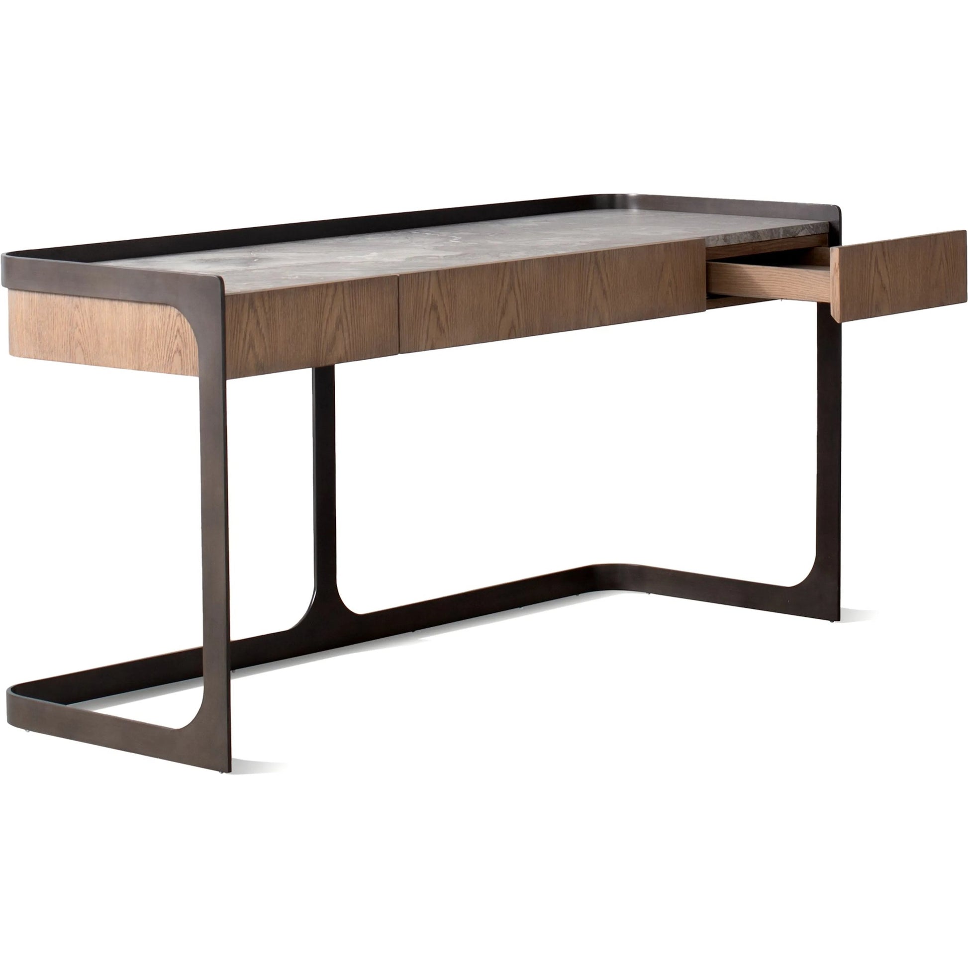Element Desk by Global Views in grey and marble. Made from unique in a modern style.
