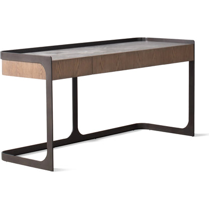 Element Desk by Global Views in grey and marble. Made from unique in a modern style.