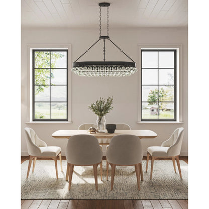 Balthazar Ceiling Mount by Currey and Company in french black. Made from wrought iron, glass in a modern style.