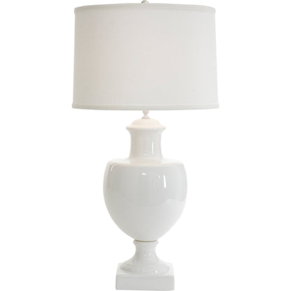 Greenwich Ceramic Lamp by Chelsea House in white glaze. Made from ceramic, porcelain in a transitional style.