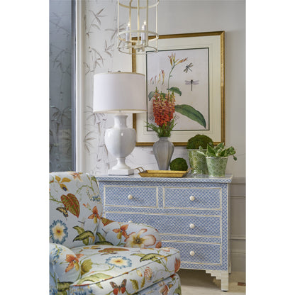 Greenwich Ceramic Lamp by Chelsea House in white glaze. Made from ceramic, porcelain in a transitional style.