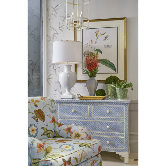 Greenwich Ceramic Lamp by Chelsea House in white glaze. Made from ceramic, porcelain in a transitional style.