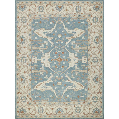 Claremont Oushak 6831 Rug by Exquisite Rugs in ivory, light blue. Made from new zealand wool in a unique style.