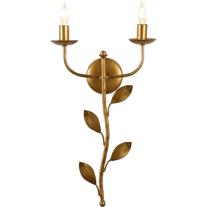 Botanical Leaf Sconce by Chelsea House in antique gold finish. Made from other: metal in a traditional style.