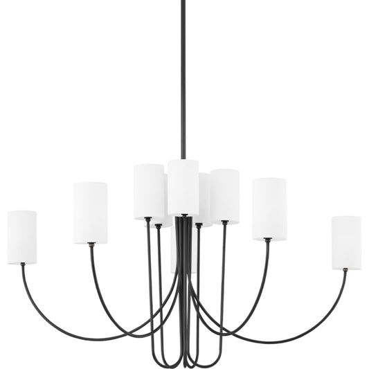 Harlem Chandelier by Hudson Valley. Made from steel in a transitional style.