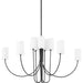 Harlem Chandelier by Hudson Valley. Made from steel in a transitional style.