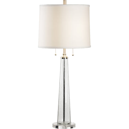 Bubble Glass Column Lamp by Chelsea House in clear, nickel accents. Made from crystal, glass in a traditional style.