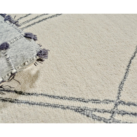 Tangiers 6861 Rug by Exquisite Rugs in ivory, black. Made from new zealand wool in a unique style.