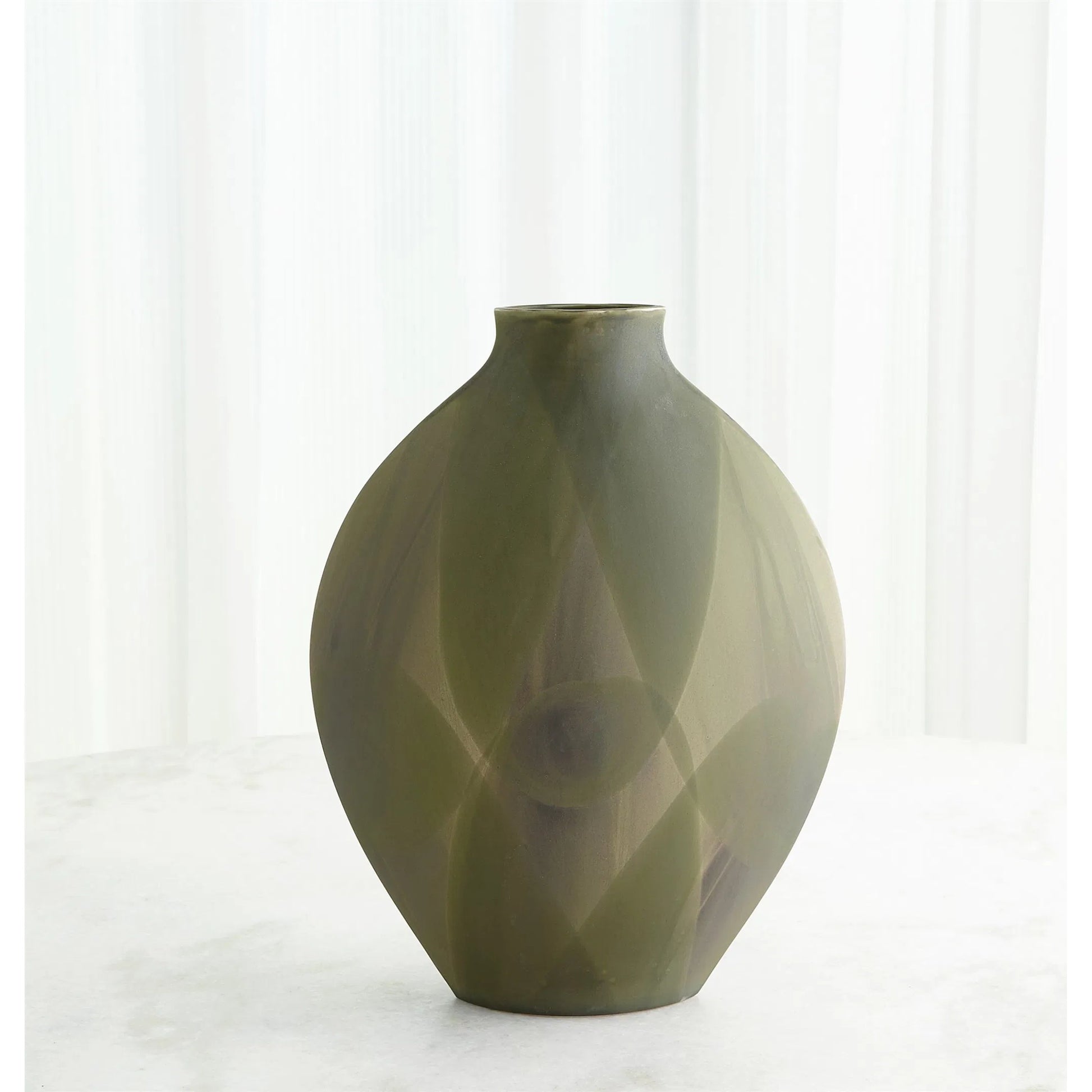 Helios Green Vase by Global Views in green. Made from unique in a unique style.