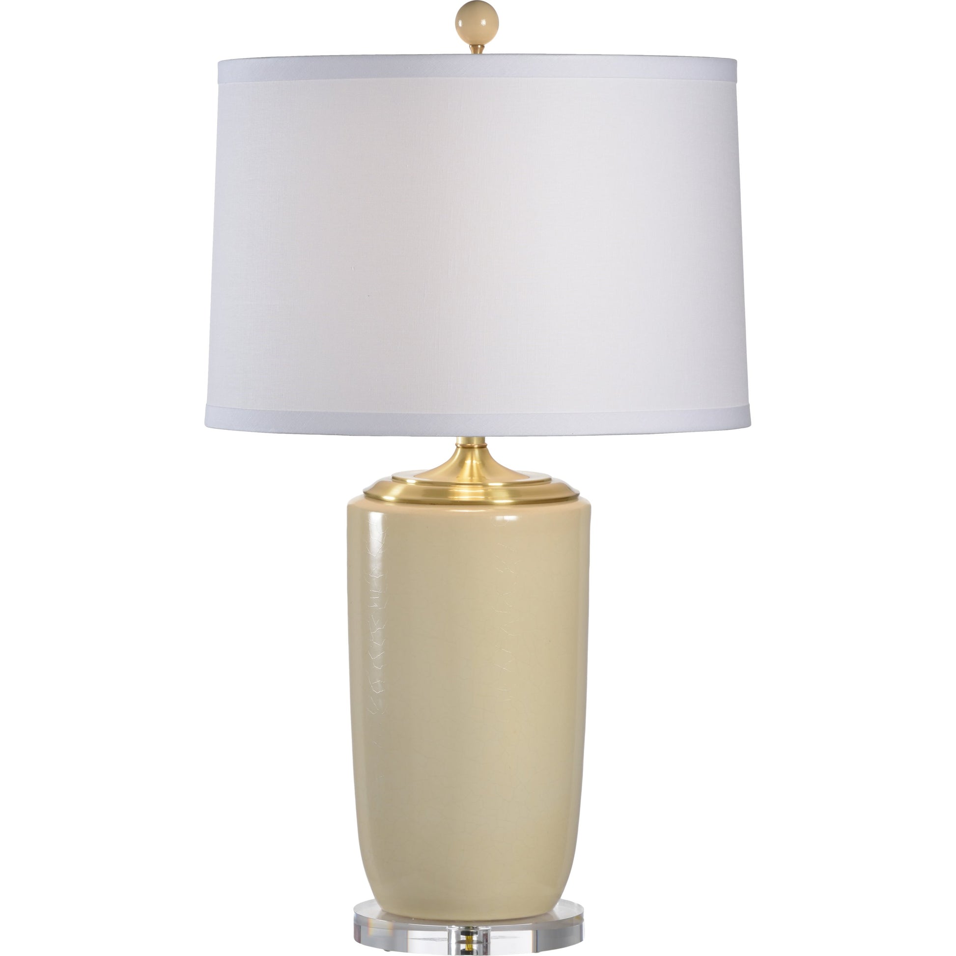 Vase Table Lamp by Chelsea House in light blue glaze, clear. Made from ceramic, porcelain in a modern style.