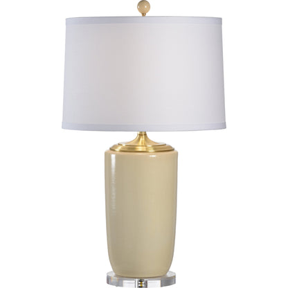 Vase Table Lamp by Chelsea House in light blue glaze, clear. Made from ceramic, porcelain in a modern style.